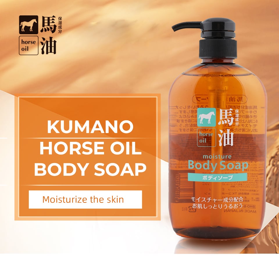 Sữa Tắm Kumano Làm Sạch & Dưỡng Ẩm Từ Dầu Ngựa Cosme Station Horse Oil Body Soap