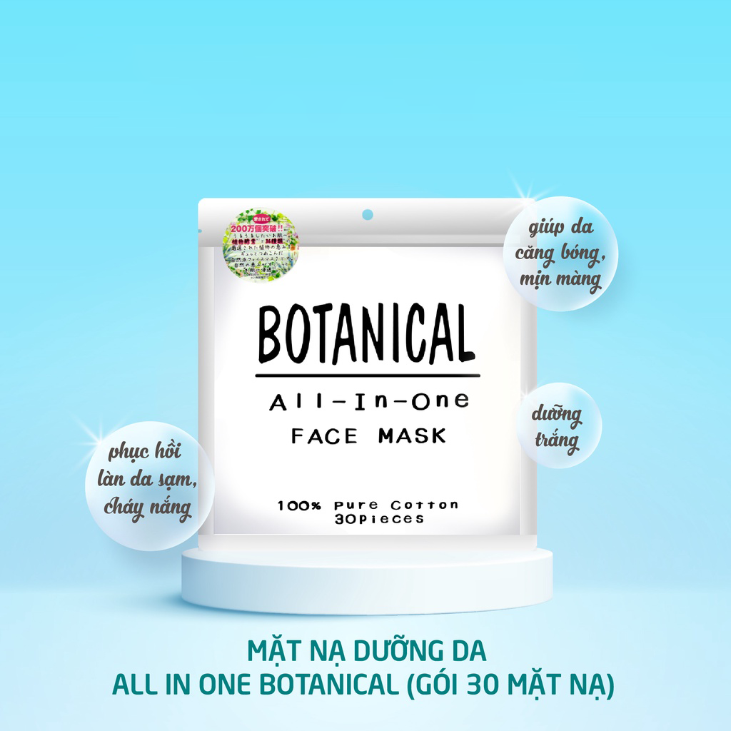 Mặt Nạ Dưỡng Ẩm Chiết Xuất Từ Thực Vật Botanical giúp làm giảm nếp nhăn, nếp gấp, chống lão hóa từ bên trong