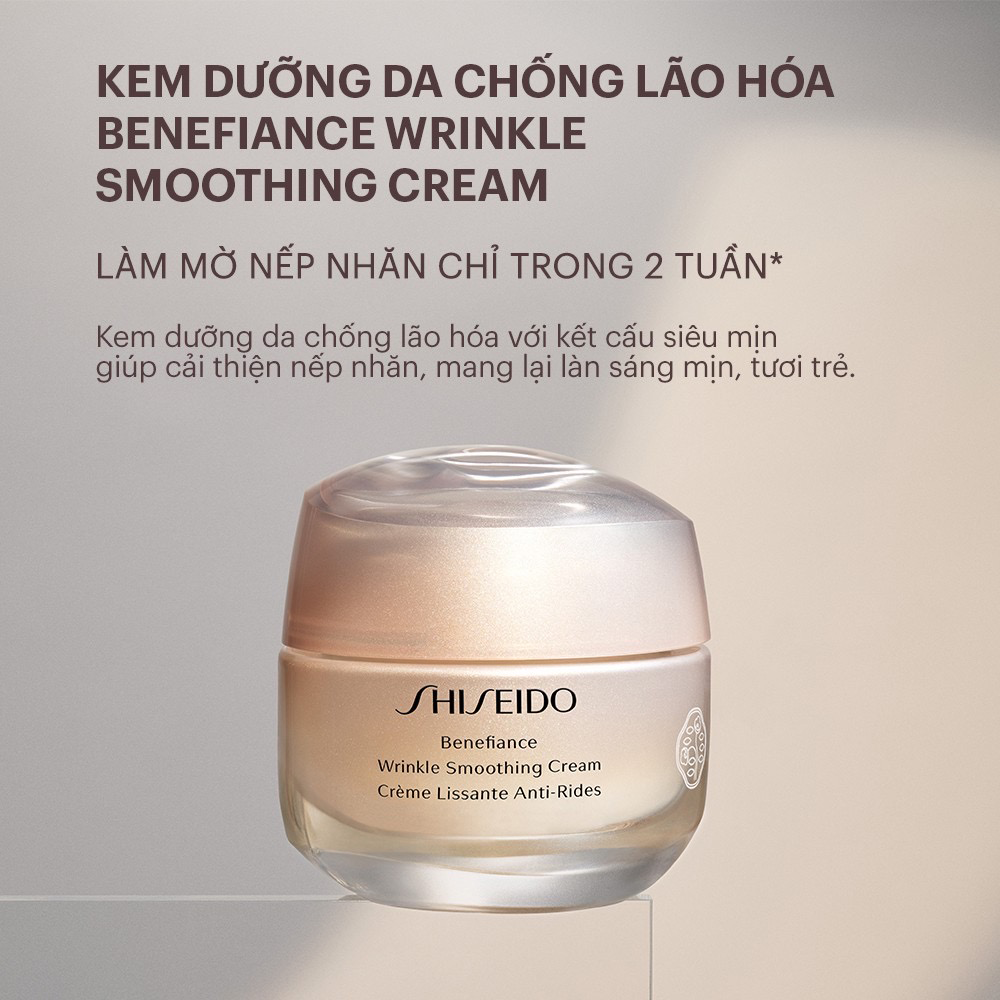 Sản phẩm kem dưỡng Shiseido Benefiance Wrinkle Smoothing Cream