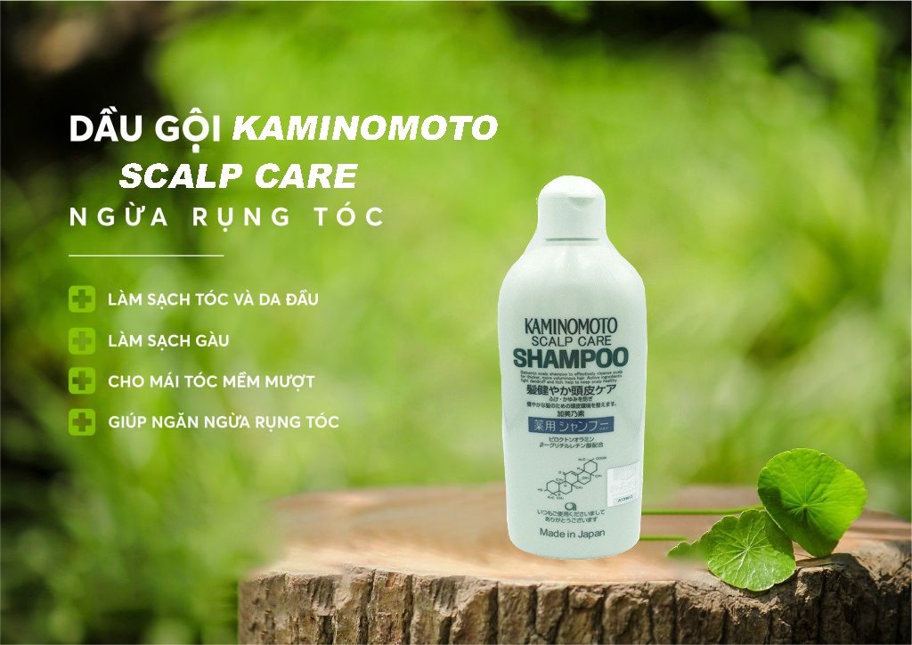 Dầu Gội Kích Thích Mọc Tóc Kaminomoto Medicated giúp tóc mọc nhanh, khỏe mạnh hơn đồng thời giúp ngăn ngừa rụng tóc