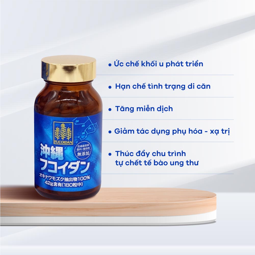 Viên Uống Tảo Phòng Chống Ung Thư KANEHIDE Fucoidan Okinawa giúp ức chế khối ung thư phát triển