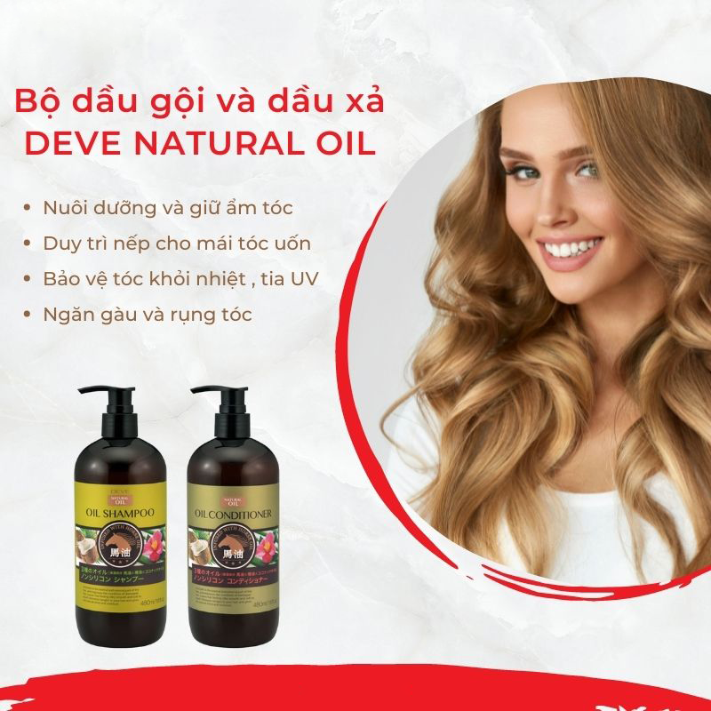 Dầu Gội Chiết Xuất Dầu Ngựa Kumano Deve Oil Shampoo hỗ trợ ngăn ngừa tình trạng gàu và rụng tóc