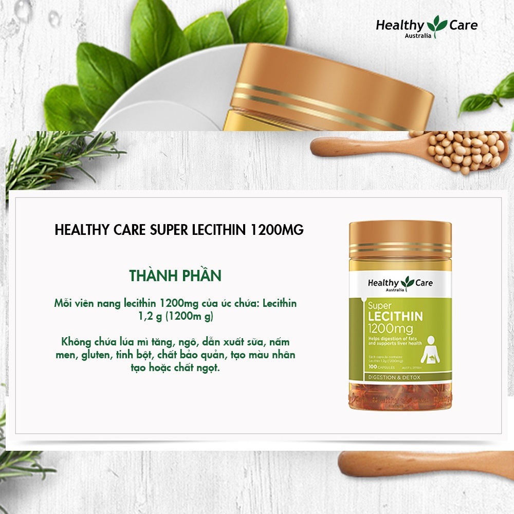 Mầm Đậu Nành Healthy Care Super Lecithin làm đẹp da, giúp da căng đẹp mịn màng, sắc mặt hồng hào