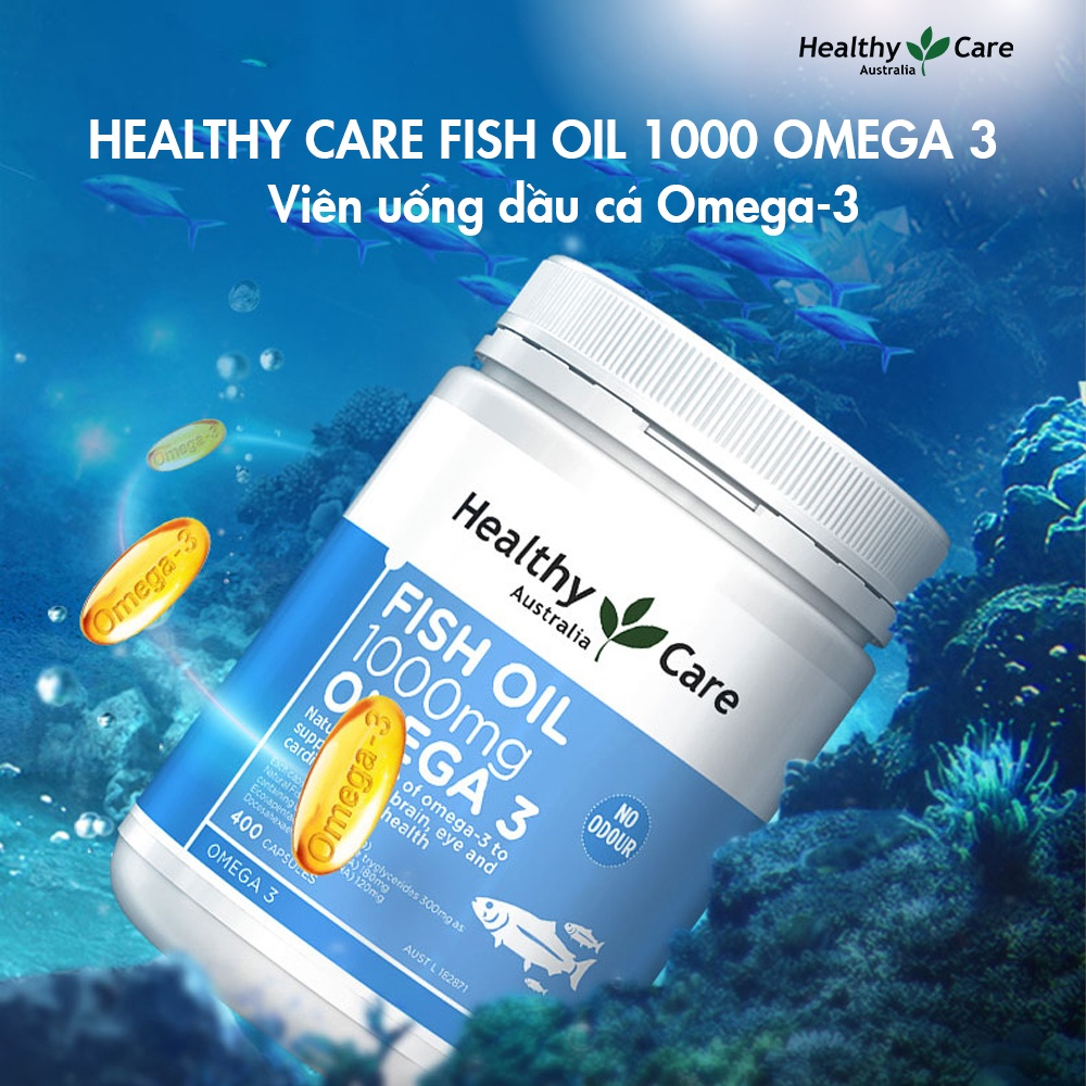 Dầu Cá Healthy Care Fish Oil 1000mg Omega 3