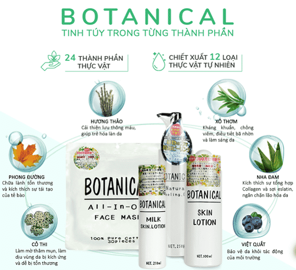 Botanical All In One Face Mask có chứa hơn 35 tinh chất dưỡng ẩm cho da, giúp ngăn chặn tình trạng khô ráp, bong tróc