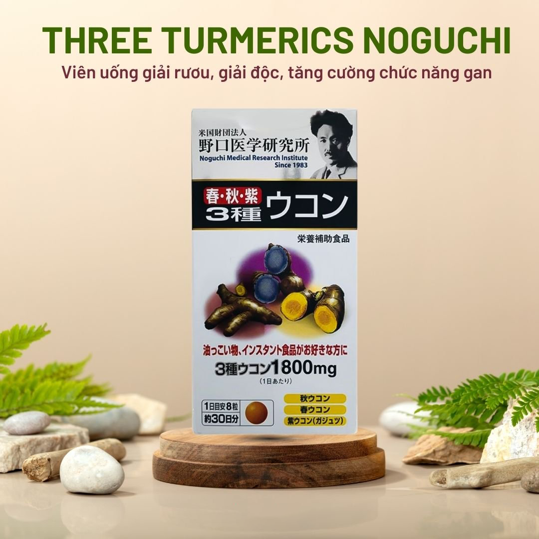 Viên Uống Tinh Chất 3 Loại Nghệ Giải Độc Gan Three Turmerics Noguchi