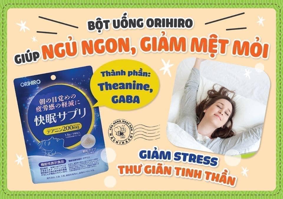 ORIHIRO - Thức Uống Hỗ Trợ Ngủ Ngon giảm tình trạng lo âu, rối loạn tâm trạng, cải thiện hiệu quả giấc ngủ