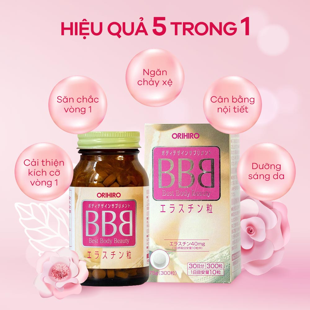 Hiệu quả 5 trong 1 của Viên Uống Nở Ngực, Săn Ngực BBB Best Body Beauty