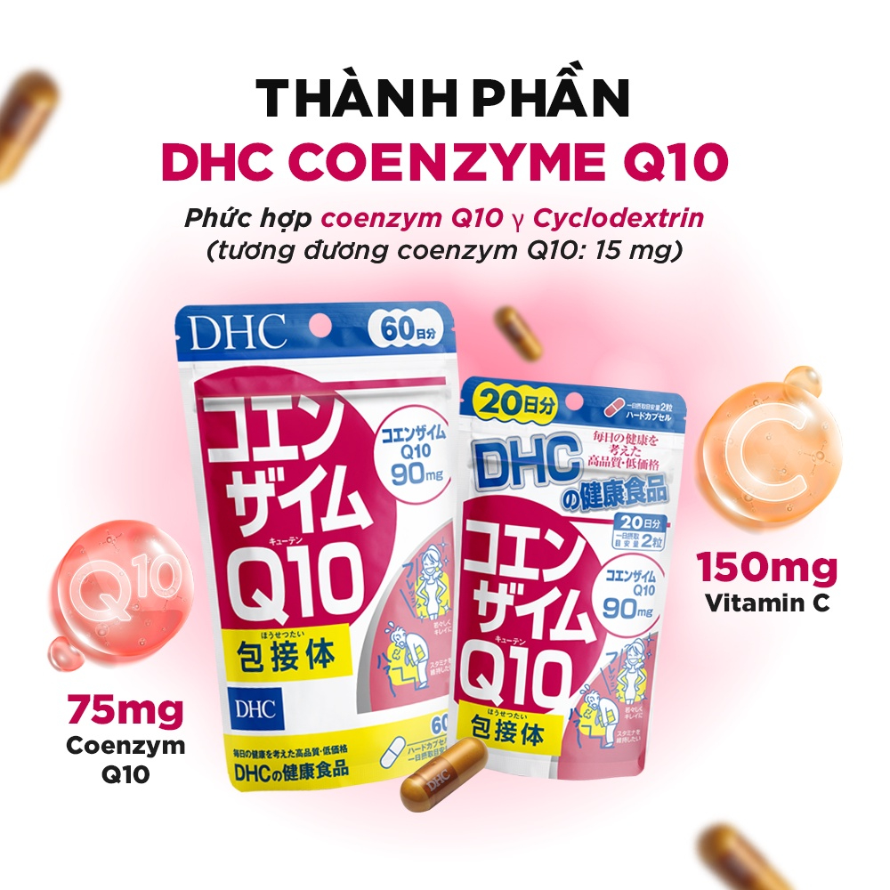 Viên Uống Chống Lão Hóa DHC Coenzyme Q10 hỗ trợ ngăn ngừa và đẩy lùi tình trạng da lão hóa, làm mờ nếp nhăn