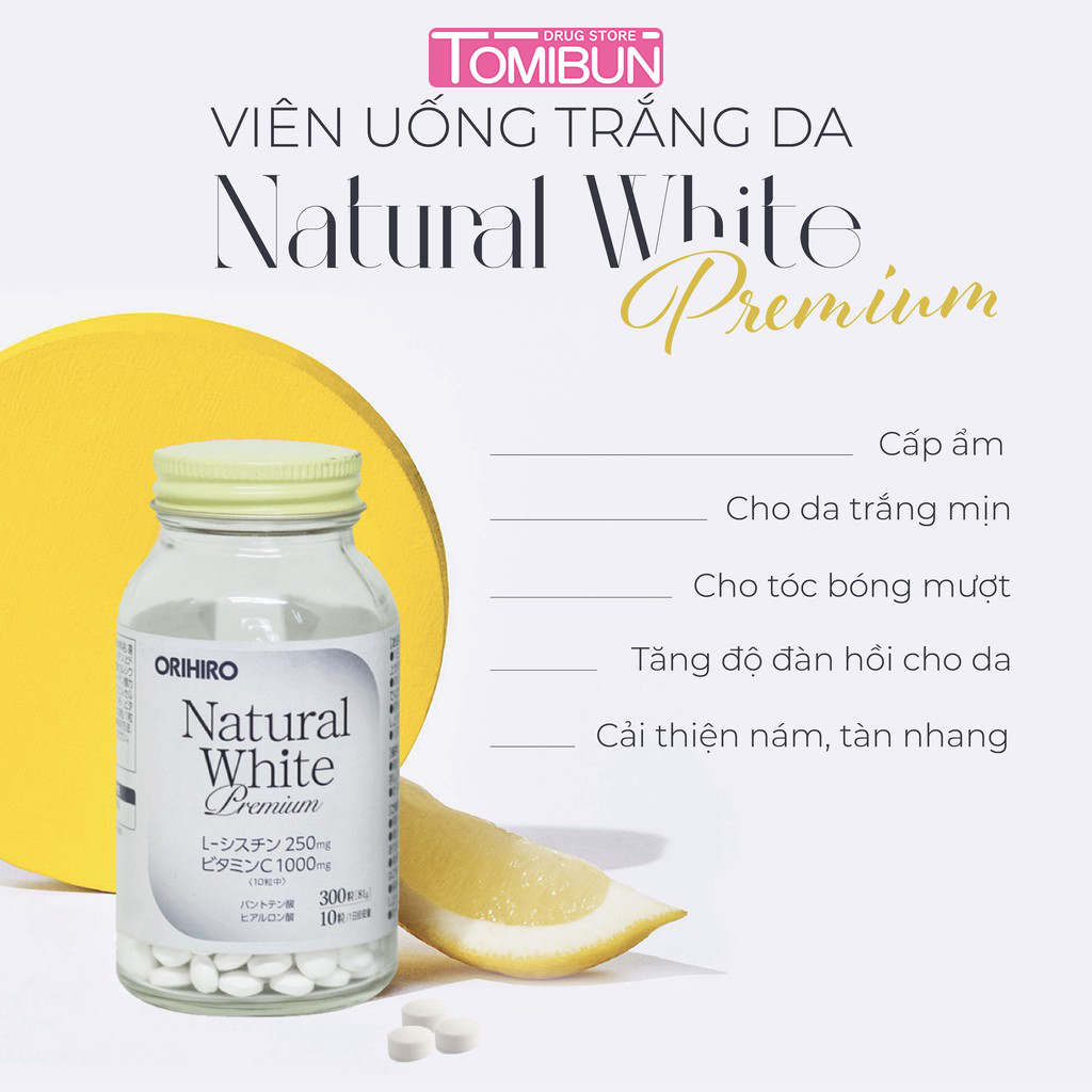 Các thành phần có trong Viên Uống Trắng Da Natural White Premium Orihiro