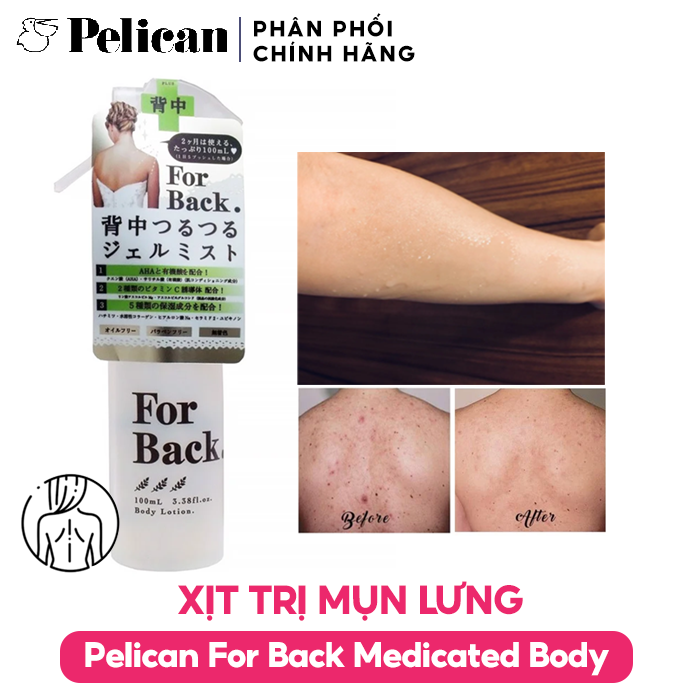 Xịt Trị Mụn Lưng Ngừa Viêm Pelican For Back