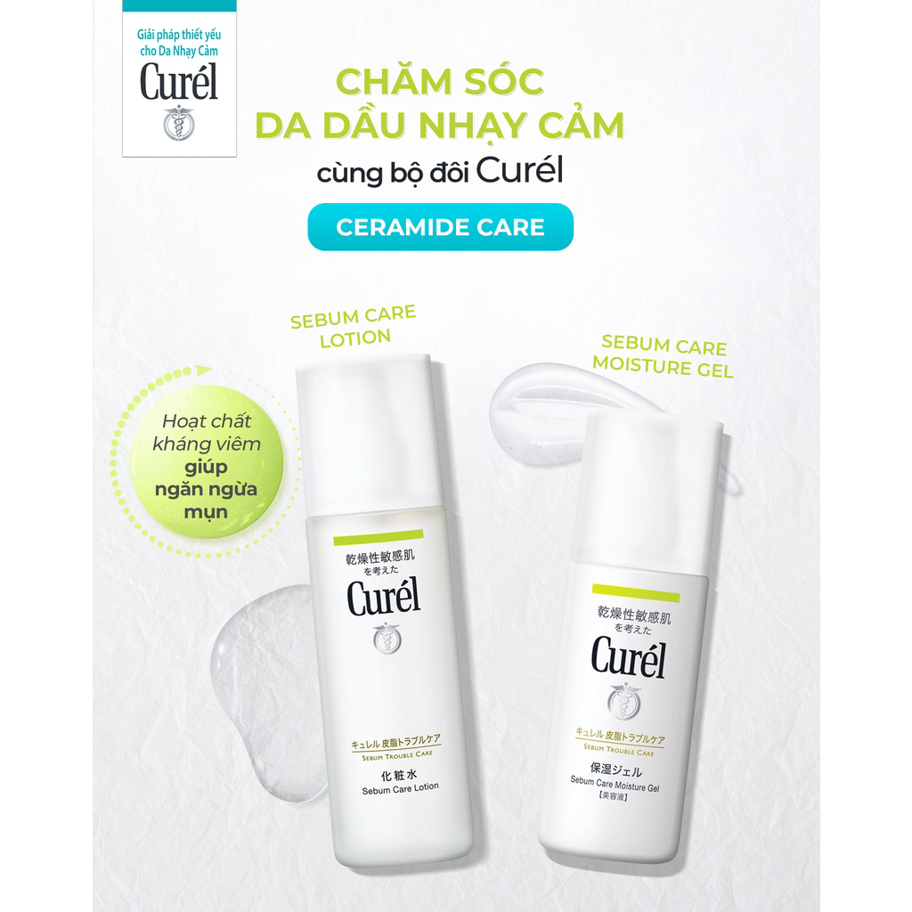 Curél Sebum Trouble Care Sebum Care Lotion giúp cho các bước dưỡng da tiếp theo hấp thụ sâu vào da