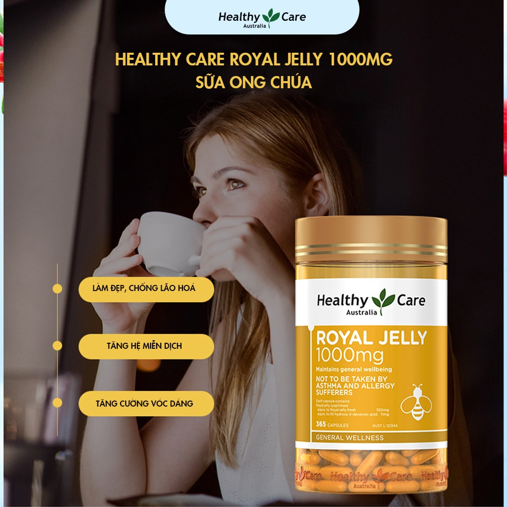 Viên Uống Sữa Ong Chúa Healthy Care Royal Jelly