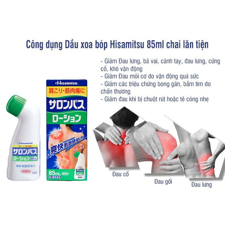 Chai Lăn Xoa Bóp Hisamitsu Salonpas giúp hạn chế nguy cơ mắc các bệnh trạng về đau cơ