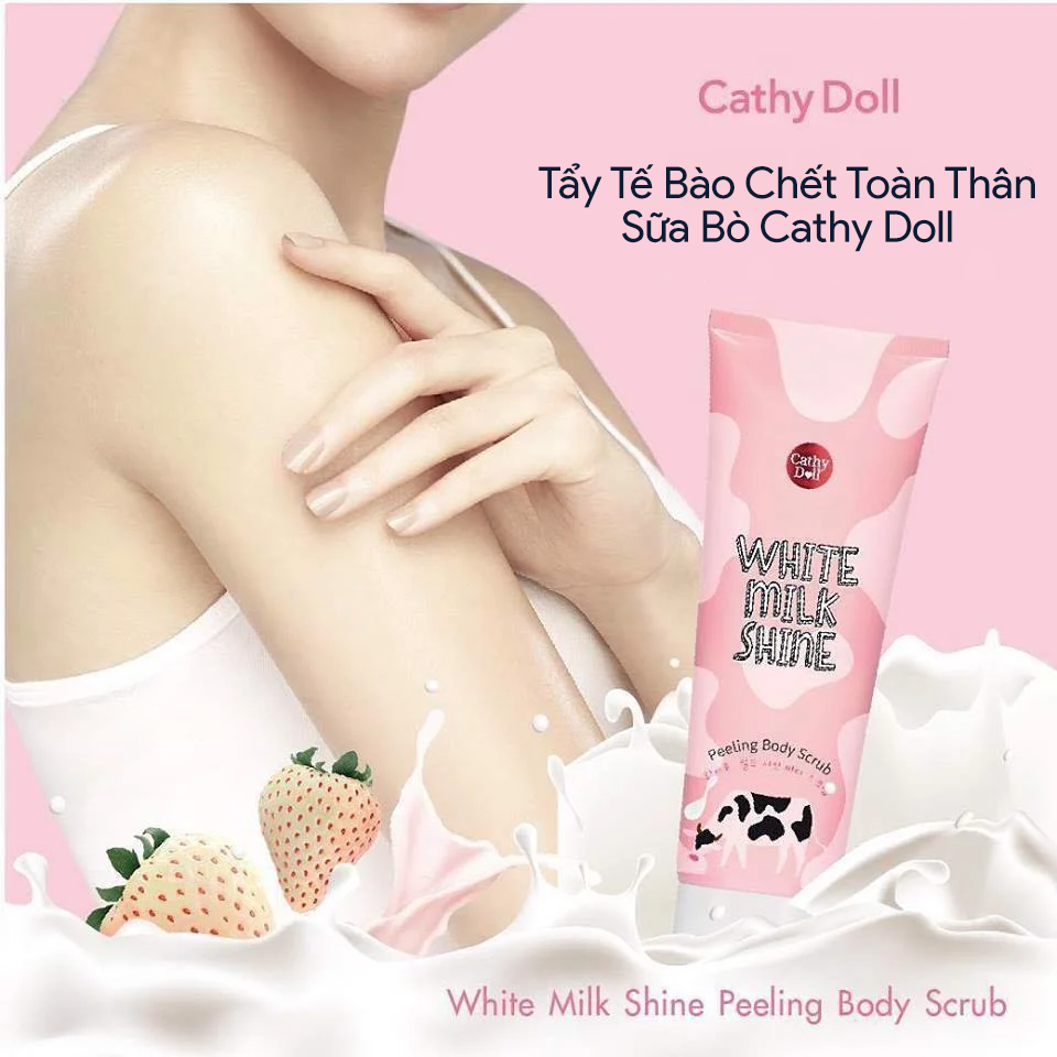 Tẩy Tế Bào Chết Toàn Thân Sữa Bò Cathy Doll White Milk Shine Peeling Body Scrub