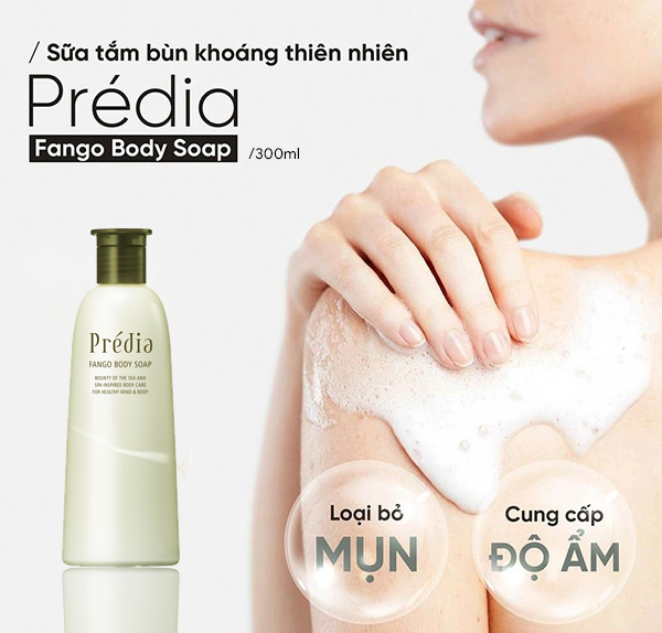 Kosé Prédia Fango Body Soap giúp đẩy lùi các bệnh về da, các nguy cơ viêm da, kích ứng da