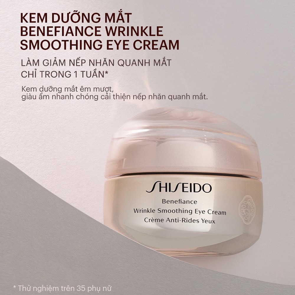 Sản phẩm Kem dưỡng mắt chống lão hóa Shiseido Benefiance Wrinkle Smoothing Eye Cream