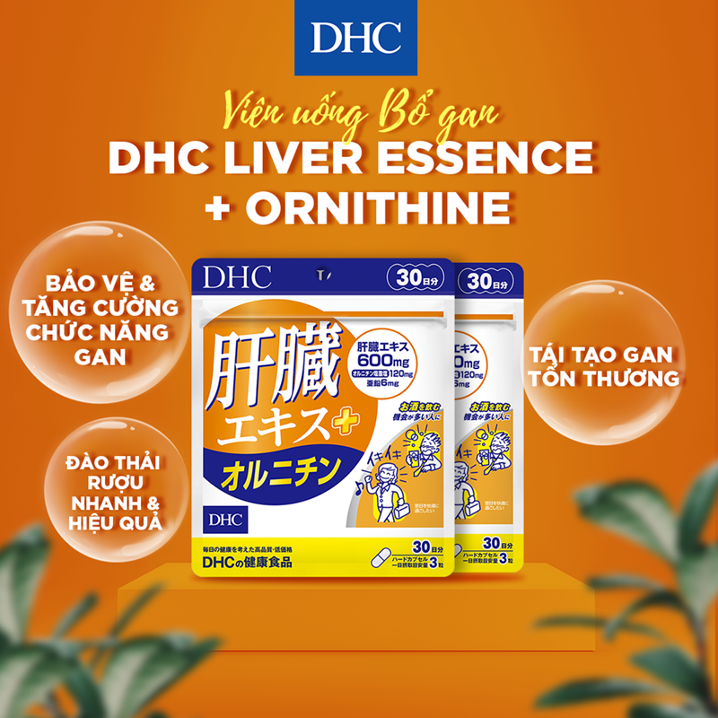 Viên Uống Bổ Và Thải Độc Gan DHC Liver Essence + Ornithine