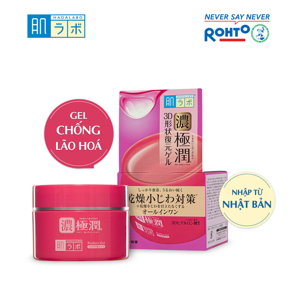 Gel Dưỡng Ẩm Hada Labo Koi-Gokujyun 3D Perfect Gel là kem dưỡng ẩm dạng gel được thiết kế cho những làn da khô, lão hóa và thiếu độ đàn hồi