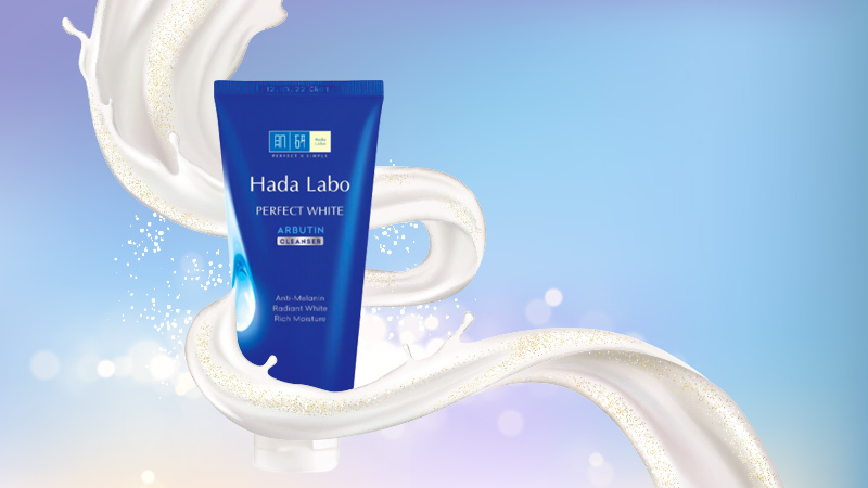 Hada Labo Perfect White Arbutin Cleanser nhẹ nhàng loại bỏ lớp tế bào chết, bụi bẩn ẩn sâu