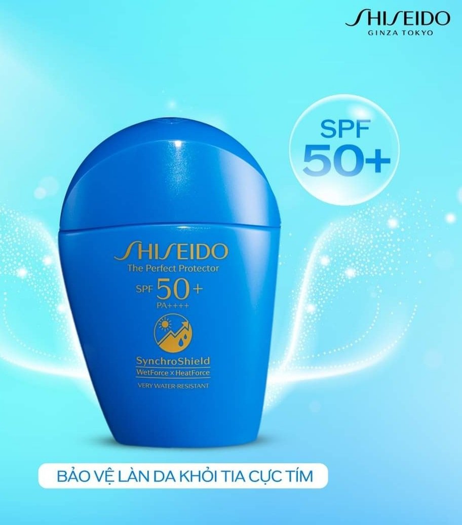 Shiseido The Perfect Protector SPF50+ PA++++ còn bảo vệ làn da khỏi các tác nhân xấu từ môi trường