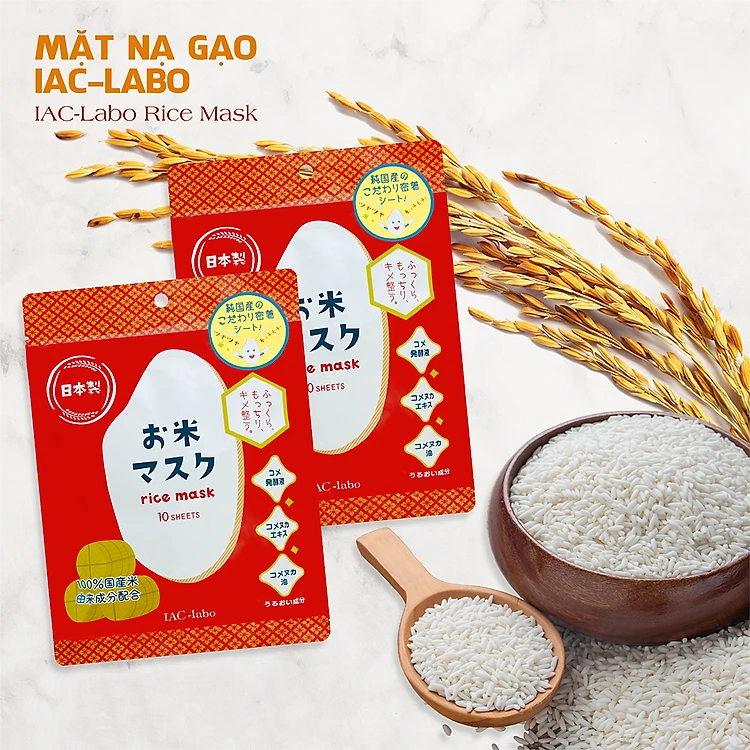 Mặt Nạ IAC - Labo Rice Mask Dưỡng Da Chiết Xuất Từ Gạo