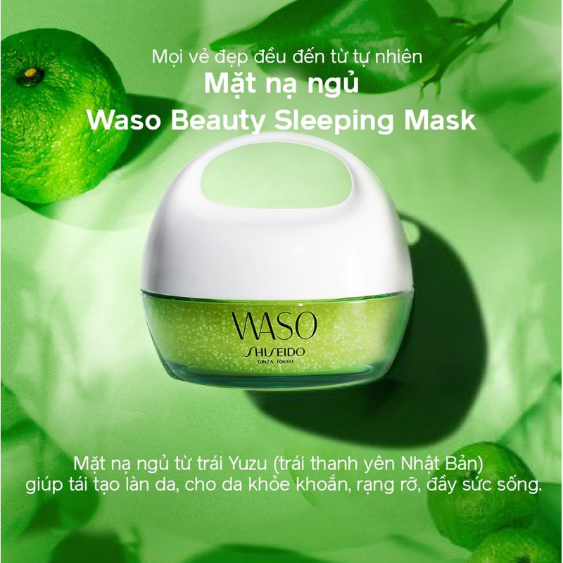 Shiseido Waso Beauty Sleeping Mask làm đẹp và hồi sinh làn da từ chiết xuất cam Yuzu Nhật Bản