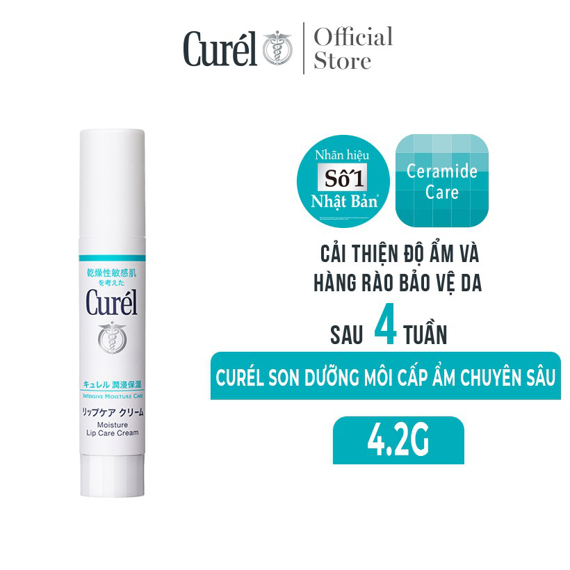 Son dưỡng môi cấp ẩm chuyên sâu Curel Intensive Moisture Care Lip Care Cream