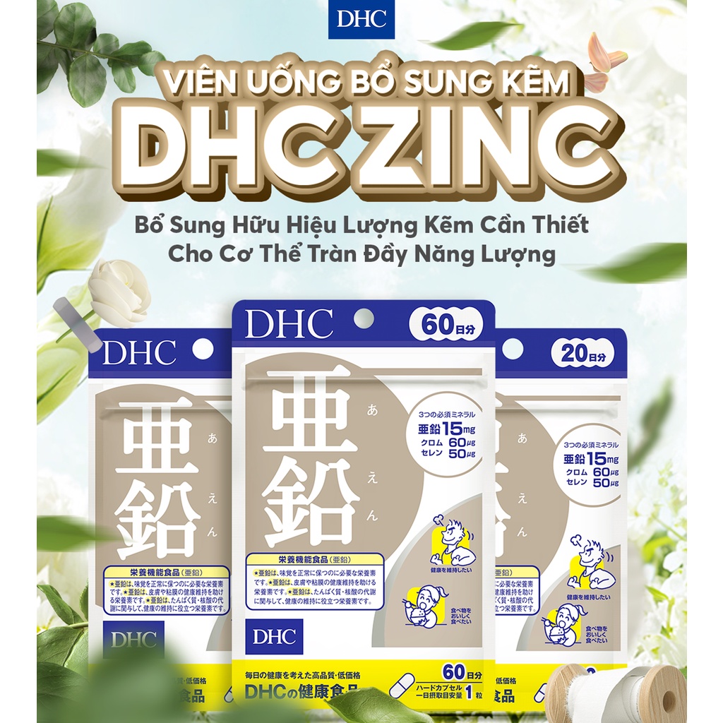 Viên Uống Bổ Sung Kẽm DHC ZINC