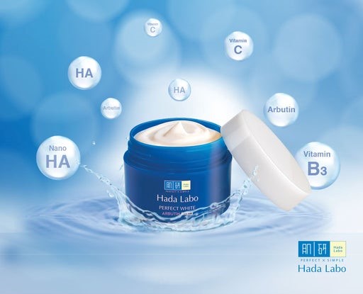 Hada Labo Perfect White Arbutin Cream cung cấp độ ẩm toàn diện cho các lớp biểu bì, tái tạo cấu trúc đàn hồi