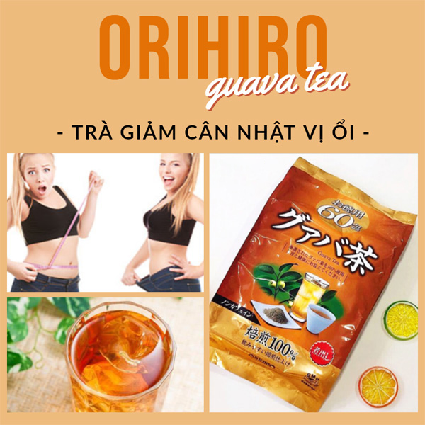 Trà Ổi Giảm Cân Orihiro Guava Tea được chiết xuất từ 100% lá ổi tự nhiên