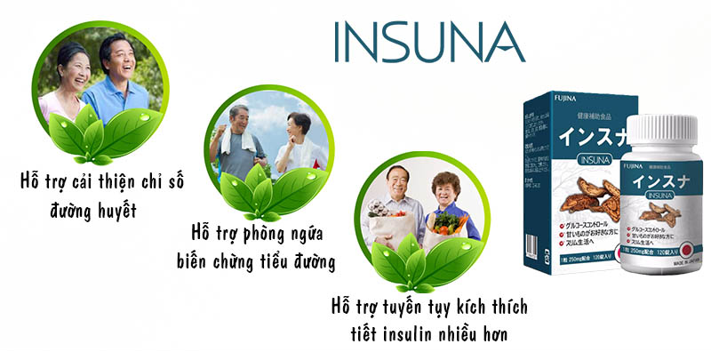 Viên Uống Hỗ Trợ Điều Trị Tiểu Đường Fujina Insuna hỗ trợ phòng ngừa biến chứng do tiểu đường
