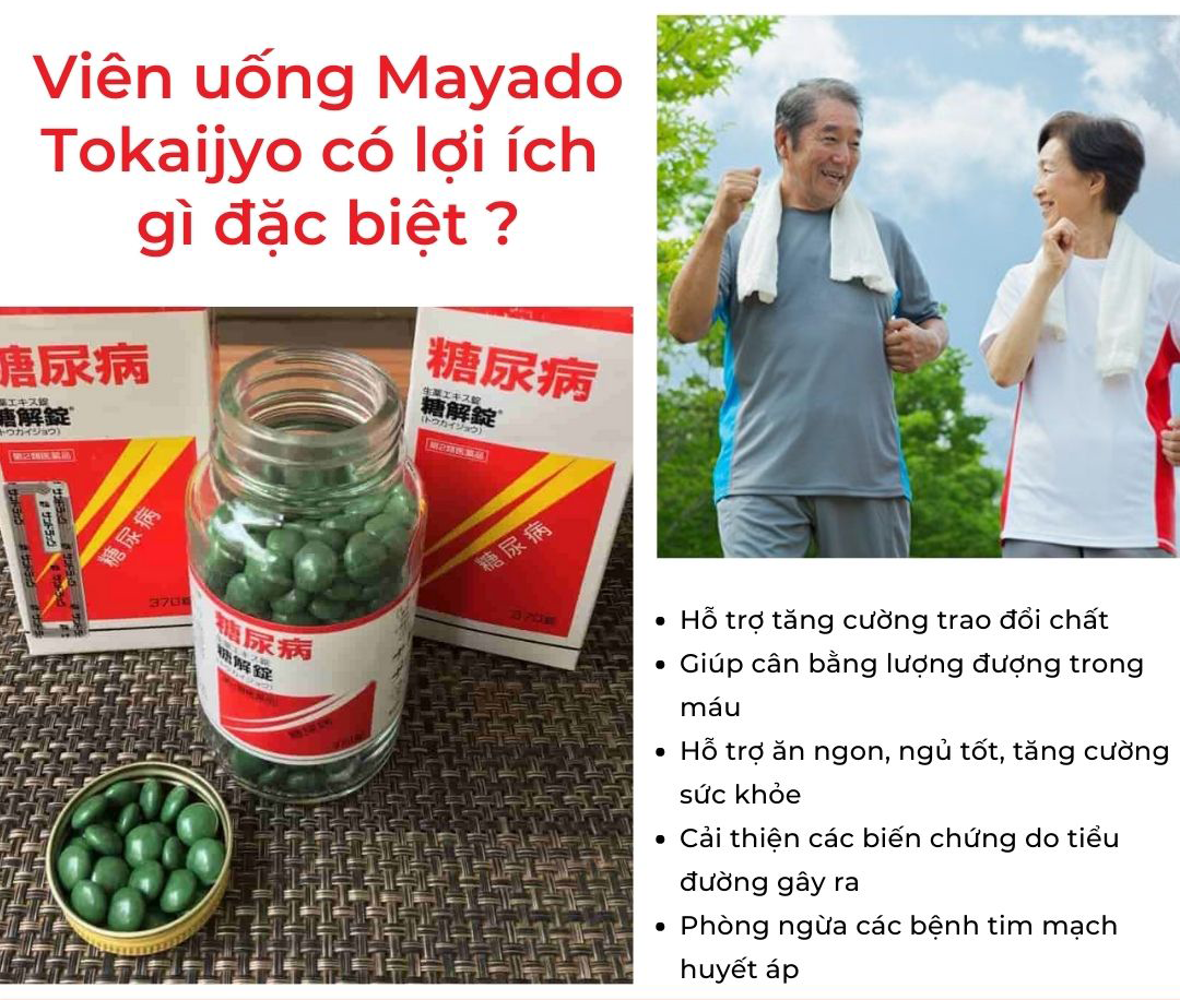 Viên Uống Hỗ Trợ Trị Tiểu Đường Mayado Tokaijyo hỗ trợ tăng cường trao đổi chất, cân bằng lượng đường trong máu