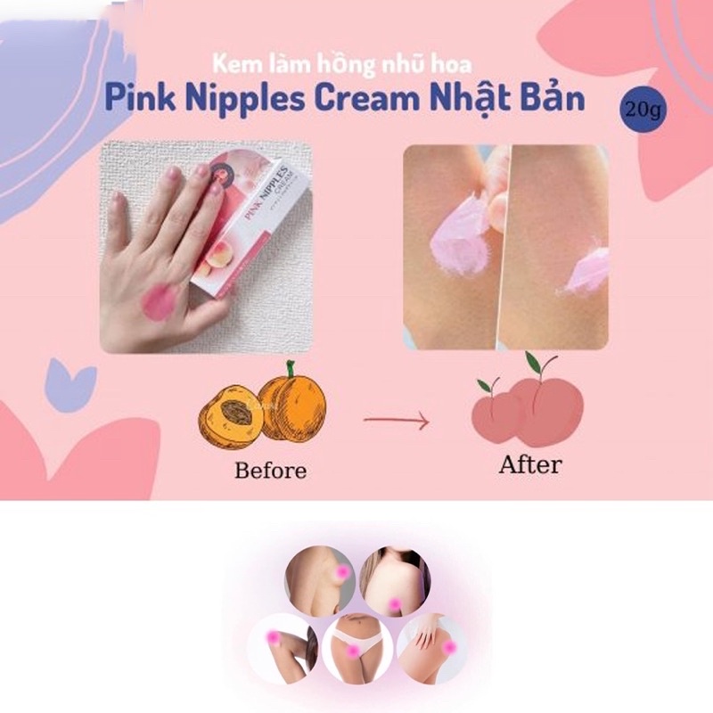 Kem Lột Làm Hồng Nhũ Hoa Pink Nipples Cream có công thức độc đáo giúp trị thâm nhũ hoa