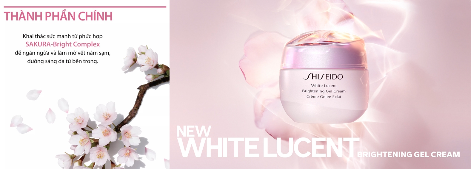 Các thành phần chính trong Shiseido White Lucent Brightening Gel Cream
