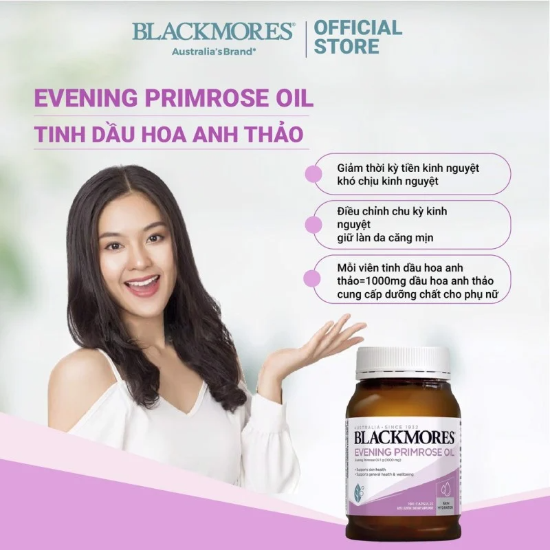 Công dụng của Viên Uống Tinh Dầu Hoa Anh Thảo Blackmores Evening Primrose Oil