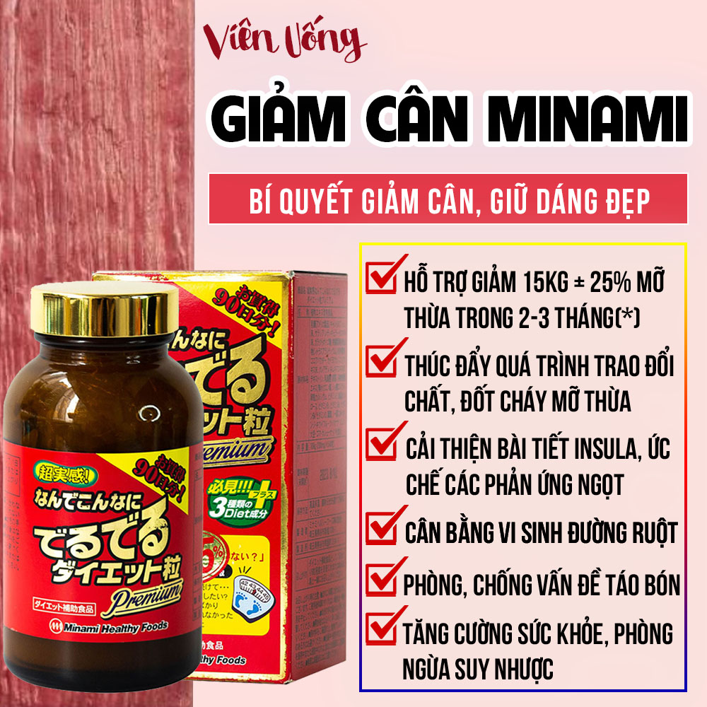 Viên Uống Giảm 15kg Và 25% Mỡ Bụng Minami hỗ trợ đào thải mỡ thừa, thanh lọc cơ thể