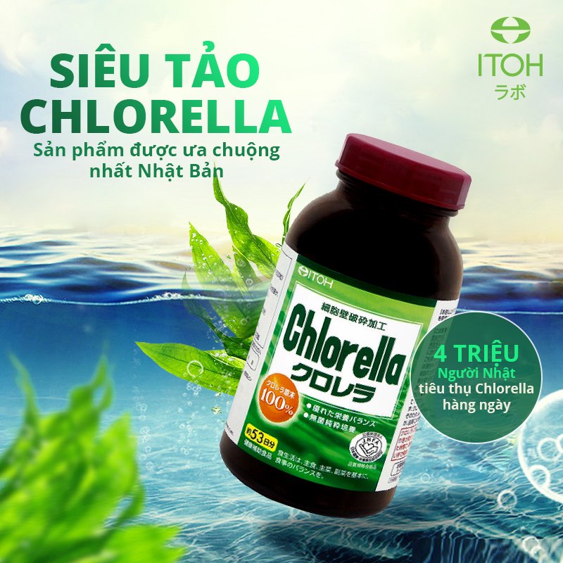 Viên Uống Tảo Lục Naris Cosmetic ITOH Chlorella