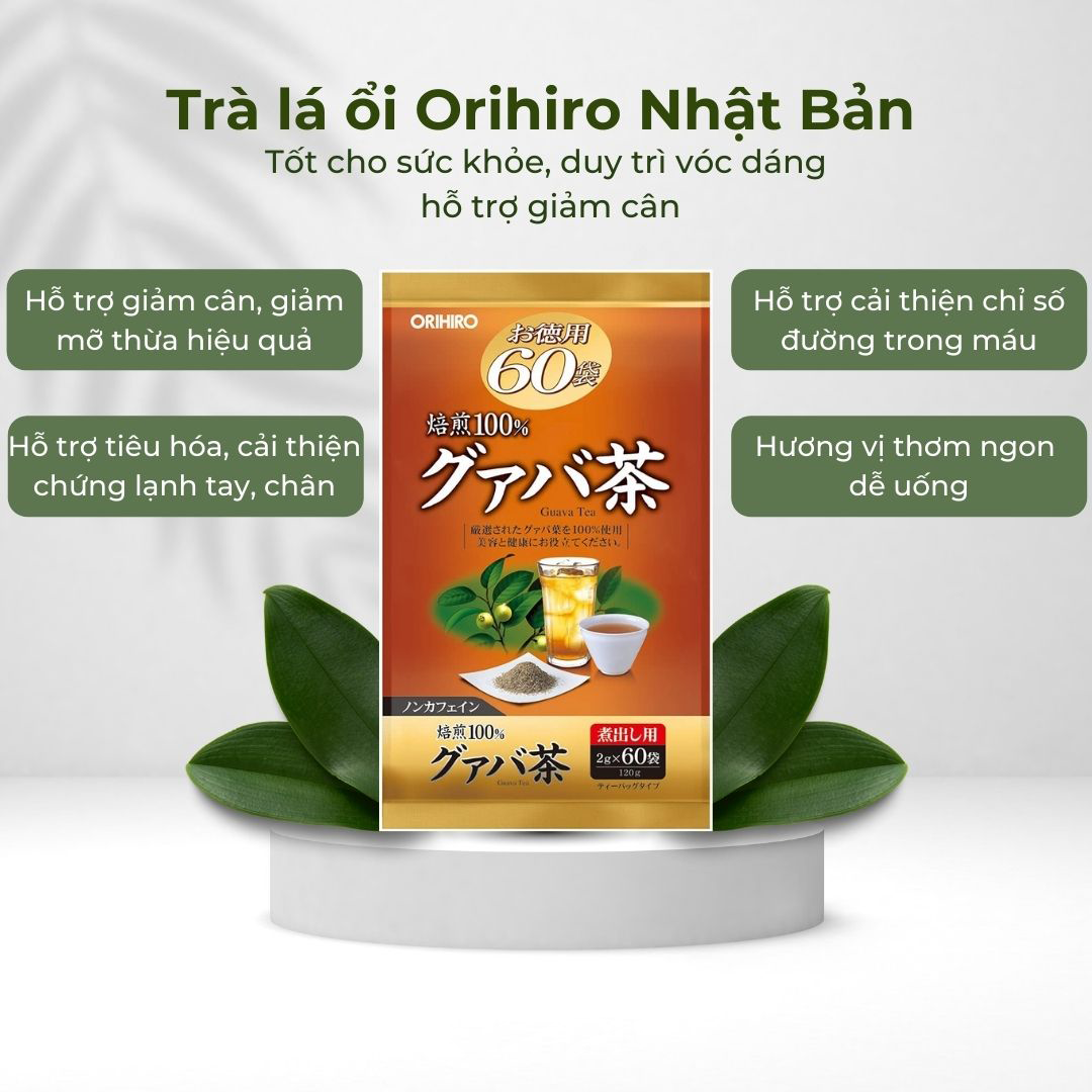 Trà Ổi Giảm Cân Orihiro Guava Tea hỗ trợ giảm cân, giảm mỡ thừa hiệu quả