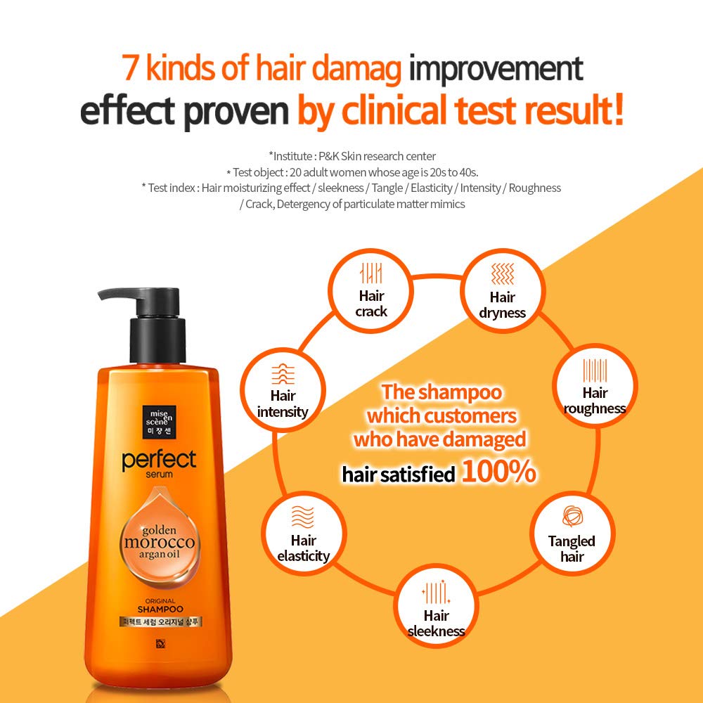 Mise En Scene Perfect Serum Original Shampoo giúp tăng cường độ bóng mượt, hỗ trợ phục hồi tóc hư tổn