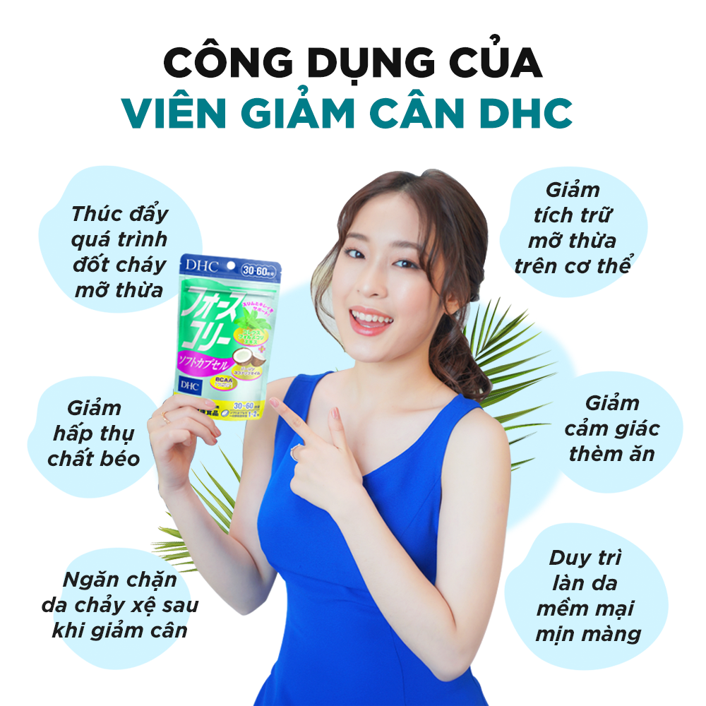 Công dụng của Viên Uống Forskohlii Soft Capsule DHC Hỗ Trợ Giảm Cân