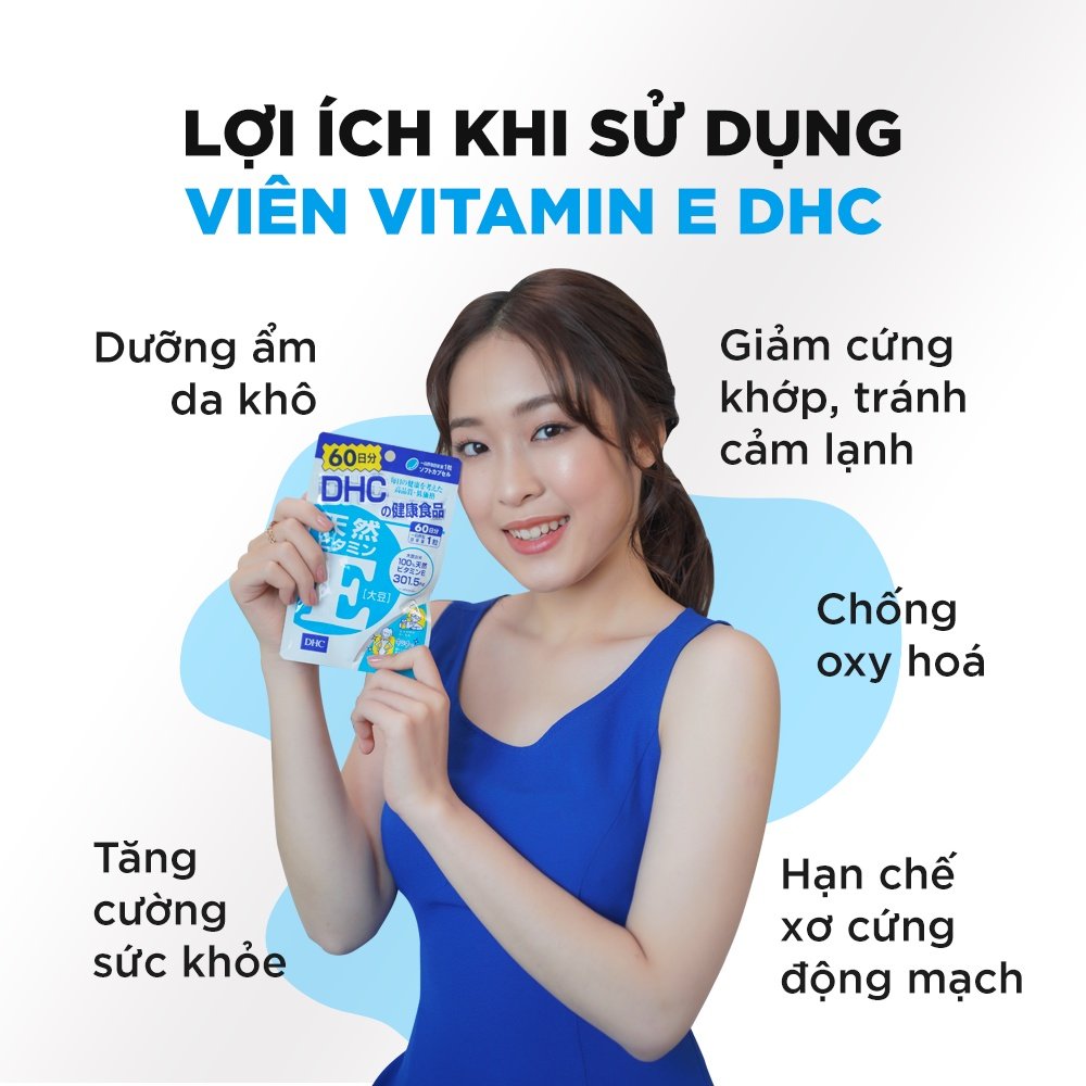 Các tác dụng có trong Viên Uống Bổ Sung Vitamin E DHC