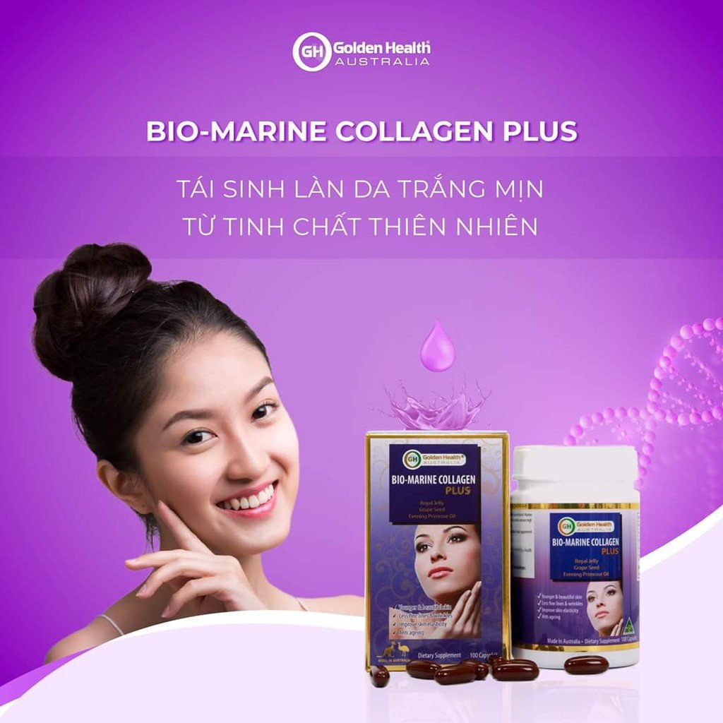 Viên Uống Đẹp Da Bio Marine Collagen Plus Golden Health