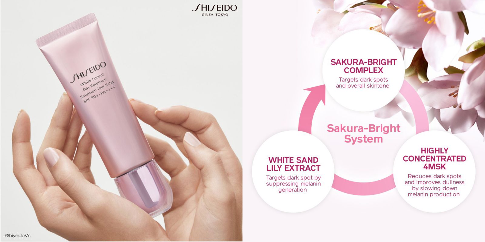 Shiseido White Lucent Day Emulsion bổ sung dưỡng chất làn da tươi trẻ, chống oxy hóa