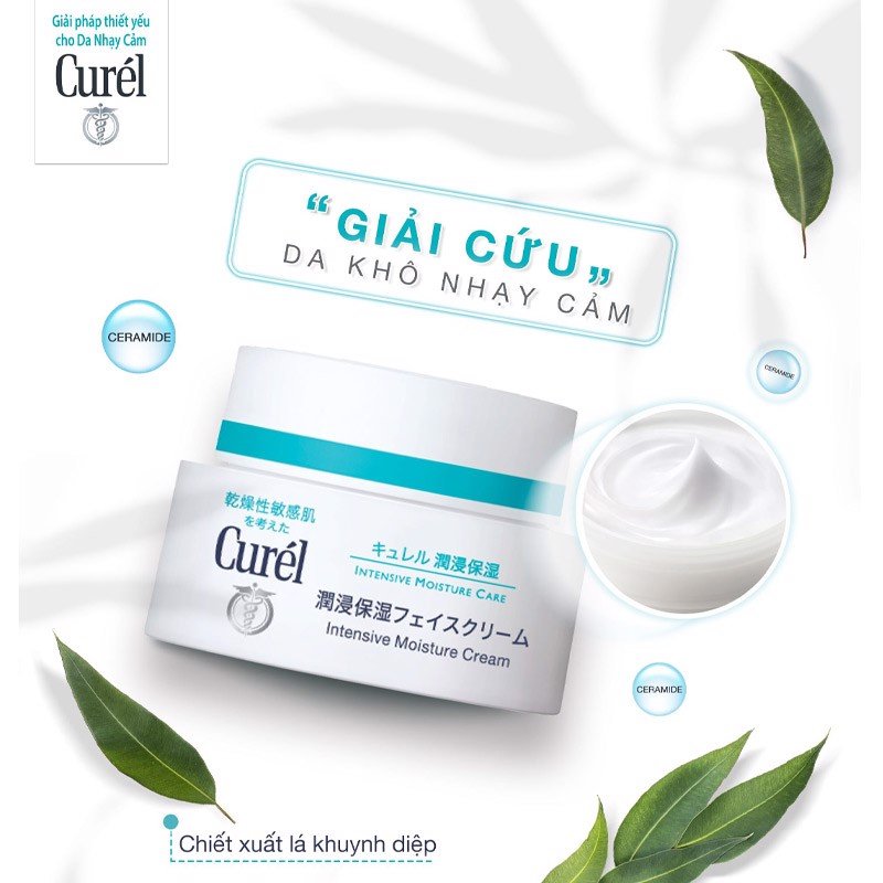 Curél Intensive Moisture Care Moisture Facial Cream có đặc tính làm mát và làm dịu da tức thì