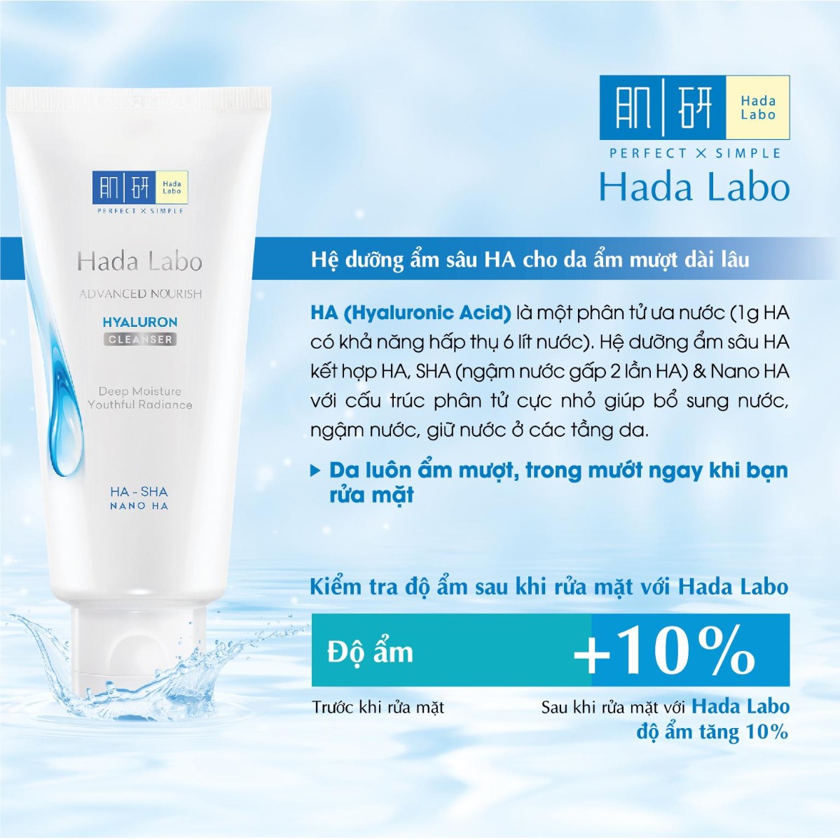 Kem rửa mặt Hada Labo Advanced Nourish Cream Cleanser
