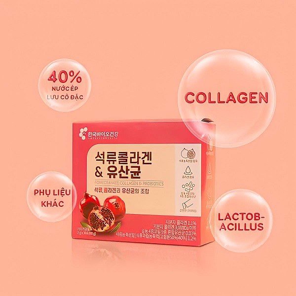 Thành phần có trong Bột Collagen Lựu Đỏ Bio Cell Hàn Quốc