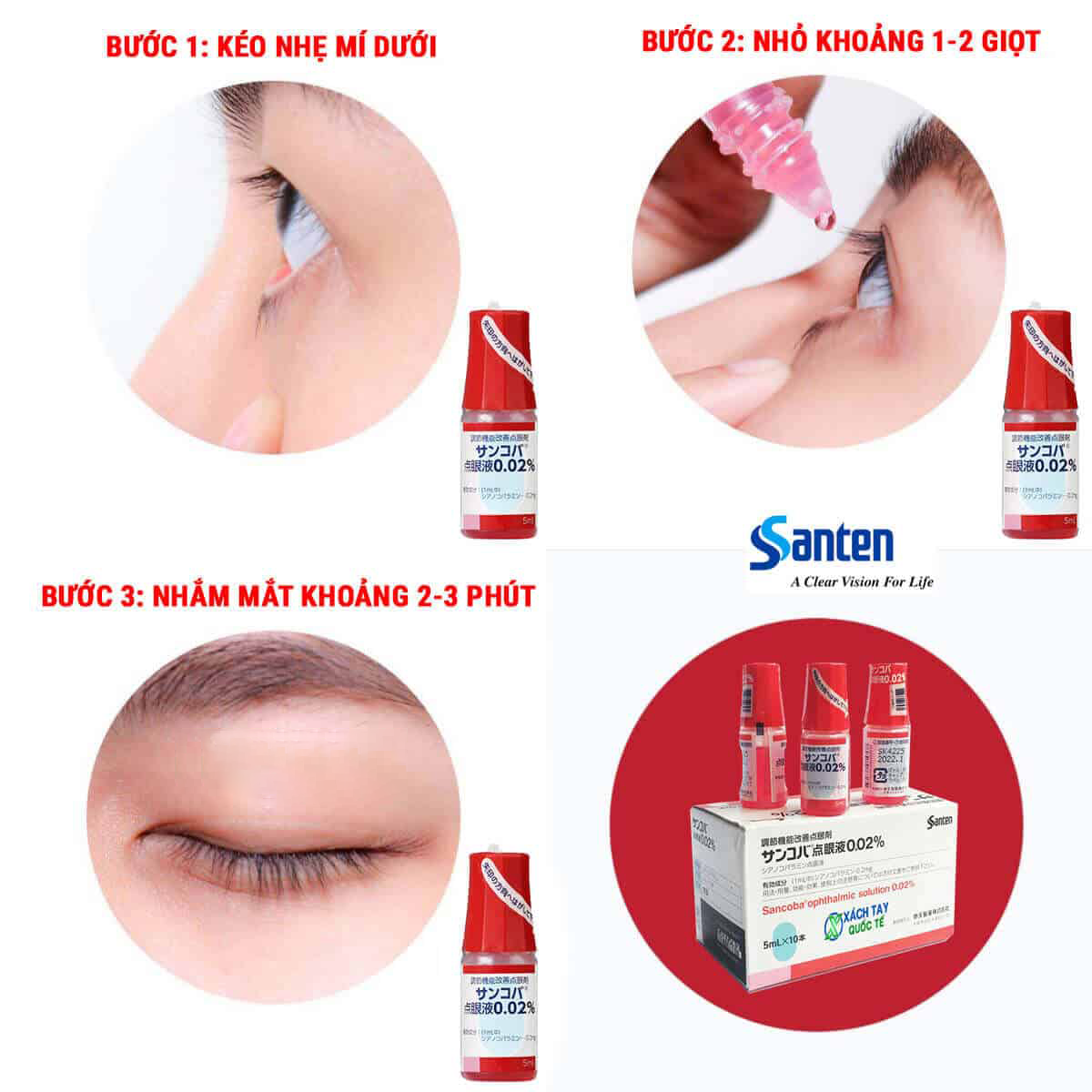 Hướng dẫn sử dụng Thuốc Nhỏ Mắt Sancoba