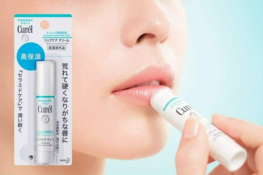 Curél Intensive Moisture Care Moisture Lip Care Cream thấm sâu vào lớp biểu bì giúp khóa ẩm hiệu quả