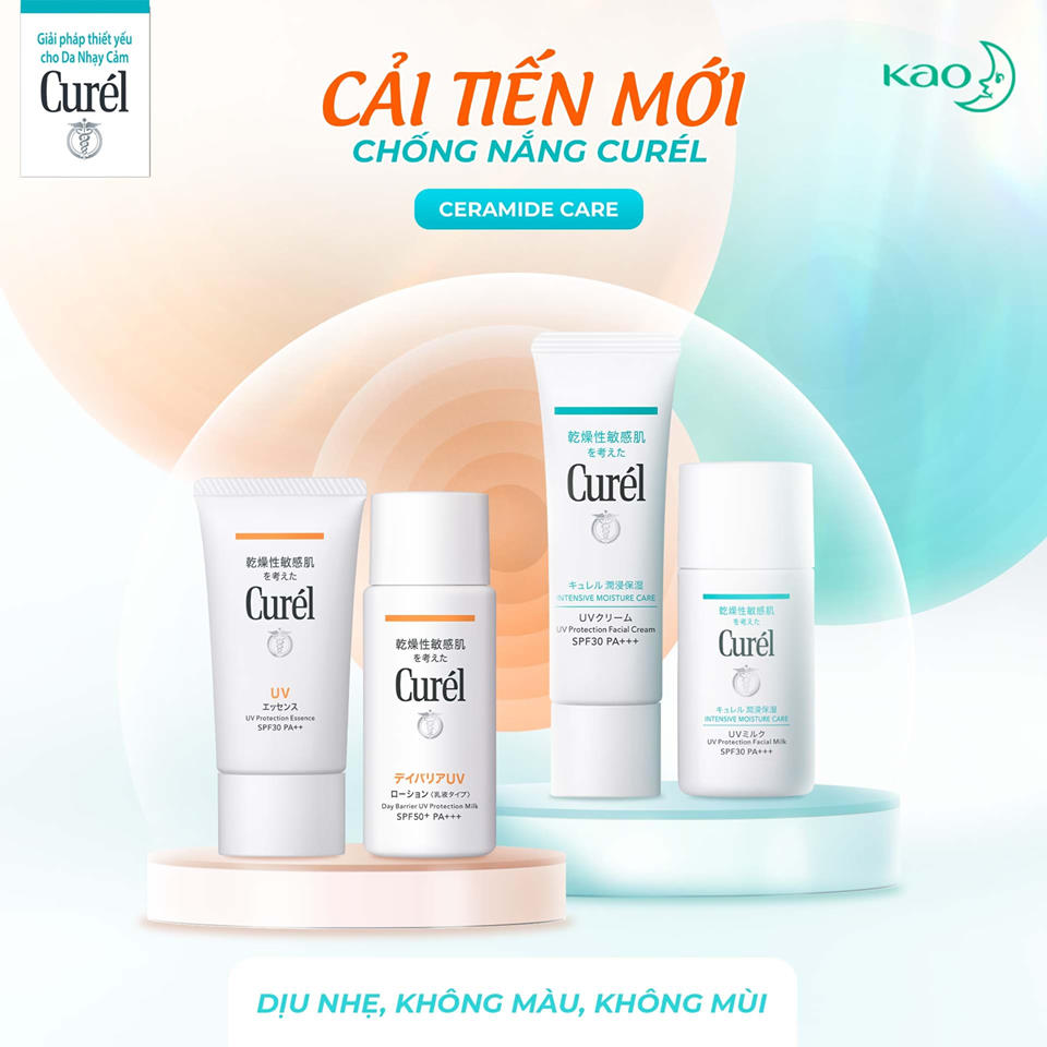 Curél Day Barrier UV Protection Milk SPF50+ PA+++  tăng cường dưỡng ẩm cho da, ngăn ngừa da khô ráp và giảm tổn thương da do tia UV